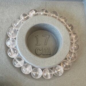 Natural Rose Quartz Beaded Stretch Bracelet - Women Jewelry